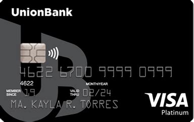 UnionBank Platinum Visa Card .